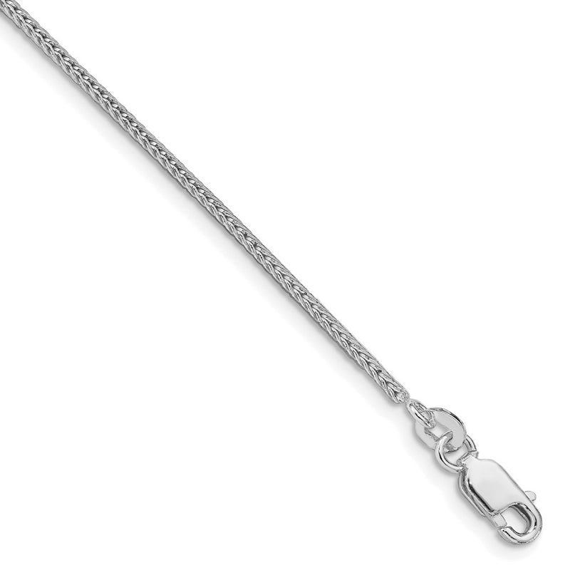 Sterling Silver Rhodium-Plated 1.45mm Diamond-Cut Round Franco Chain