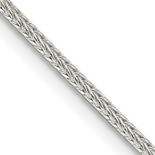22 Inch Sterling Silver 1.45mm Diamond-Cut Round Franco Chain Necklace
