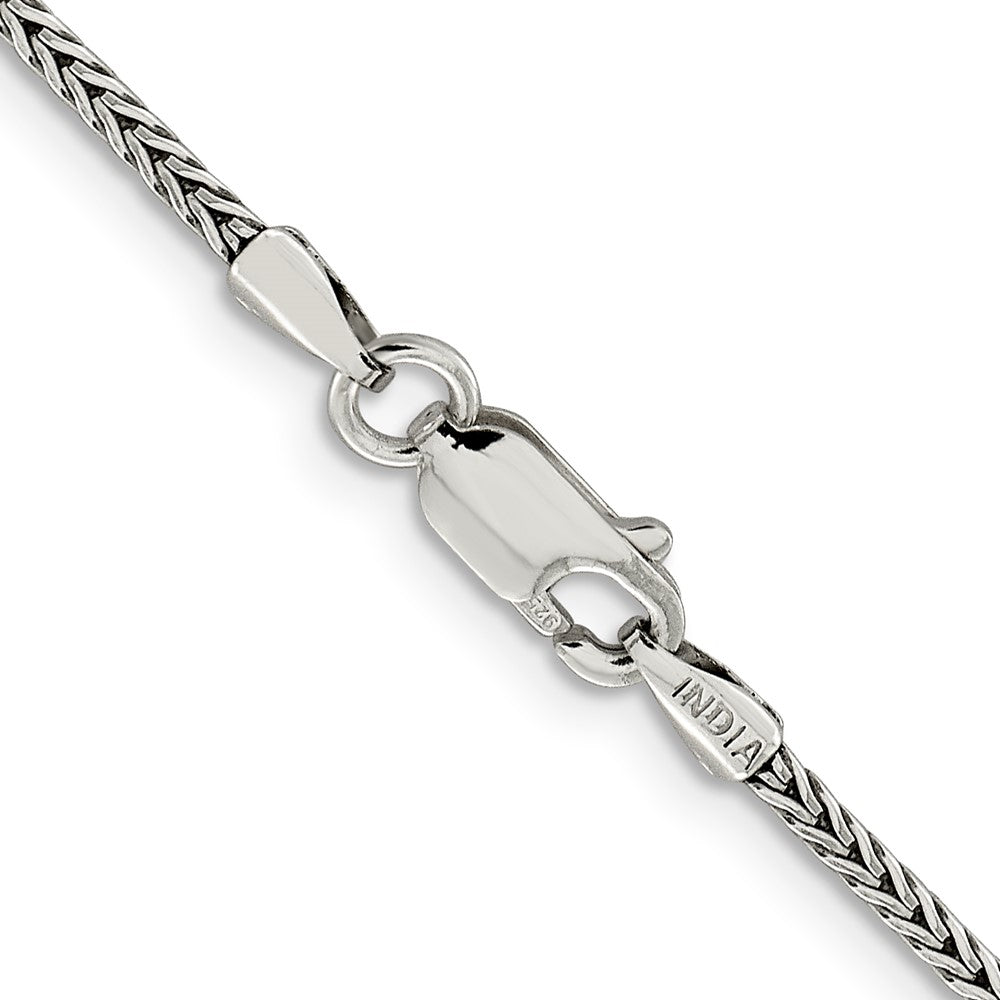 30 Inch Sterling Silver 2mm Diamond-Cut Round Franco Chain Necklace