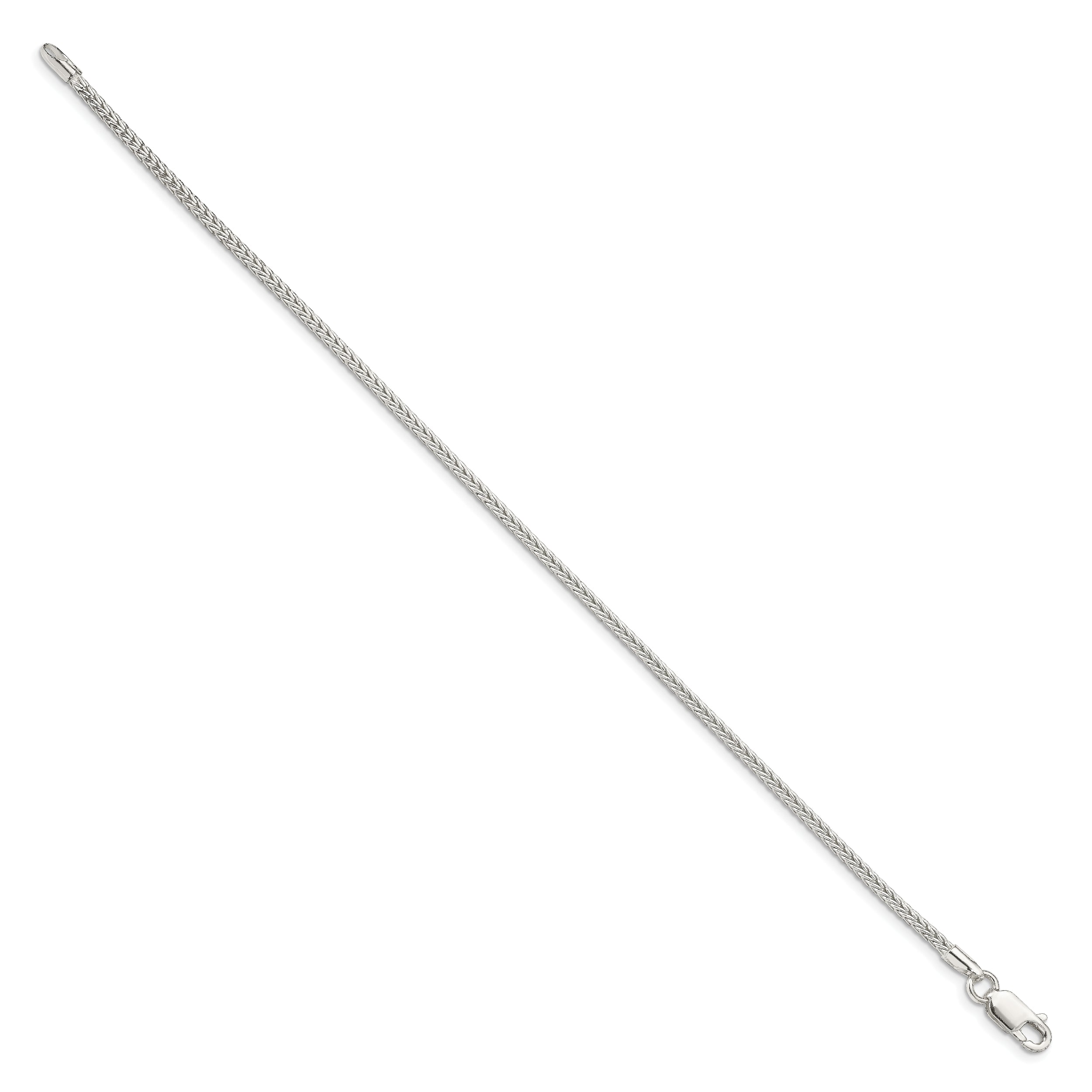 7 Inch Sterling Silver 2mm Diamond-Cut Round Franco Chain