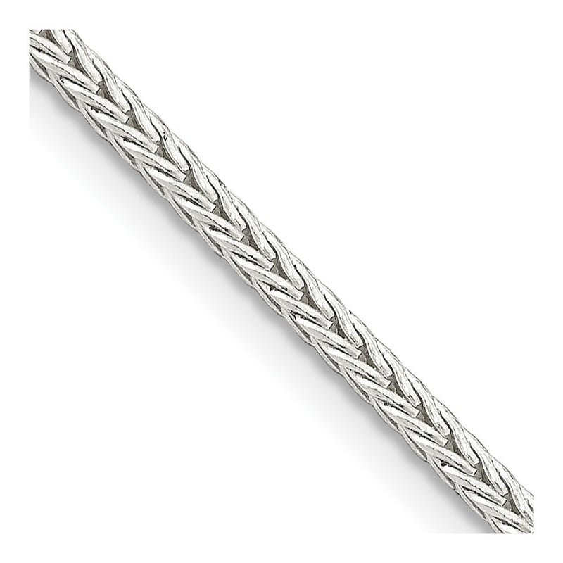 30 Inch Sterling Silver 2mm Diamond-Cut Round Franco Chain Necklace