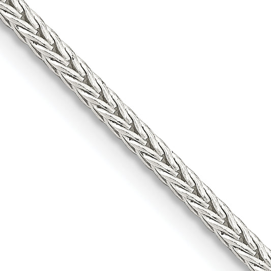 26 Inch Sterling Silver 2mm Diamond-Cut Round Franco Chain