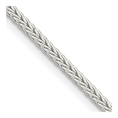 24 Inch Sterling Silver 2mm Diamond-Cut Round Franco Chain Necklace