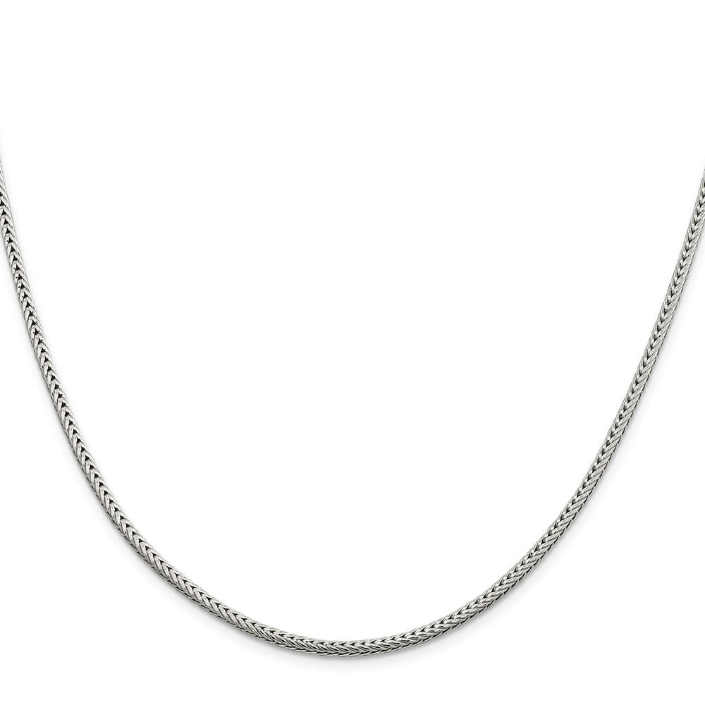 24 Inch Sterling Silver 2.5mm Diamond-Cut Round Franco Chain Necklace