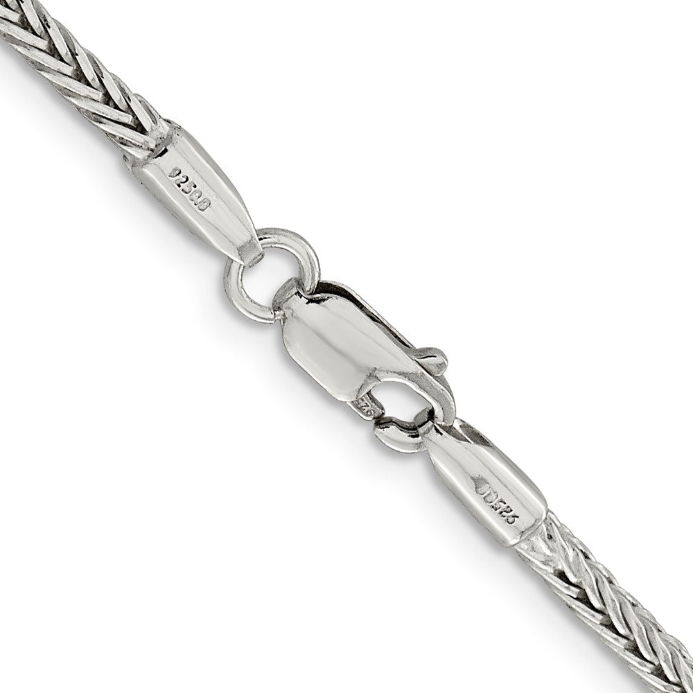 30 Inch Sterling Silver 2.5mm Diamond-Cut Round Franco Chain Necklace