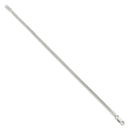8 Inch Sterling Silver 2.5mm Diamond-Cut Round Franco Chain Bracelet