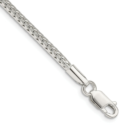 7 Inch Sterling Silver 2.5mm Diamond-Cut Round Franco Chain