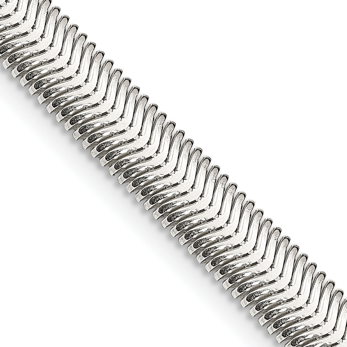 16 Inch Sterling Silver 6.25mm Flat Oval Snake Chain
