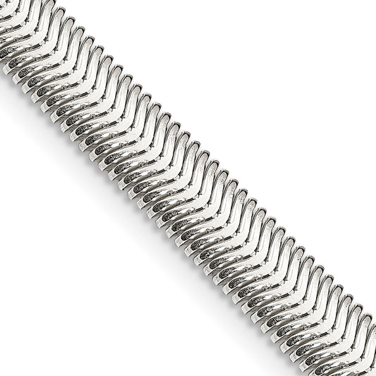 18 Inch Sterling Silver 6.25mm Flat Oval Snake Chain