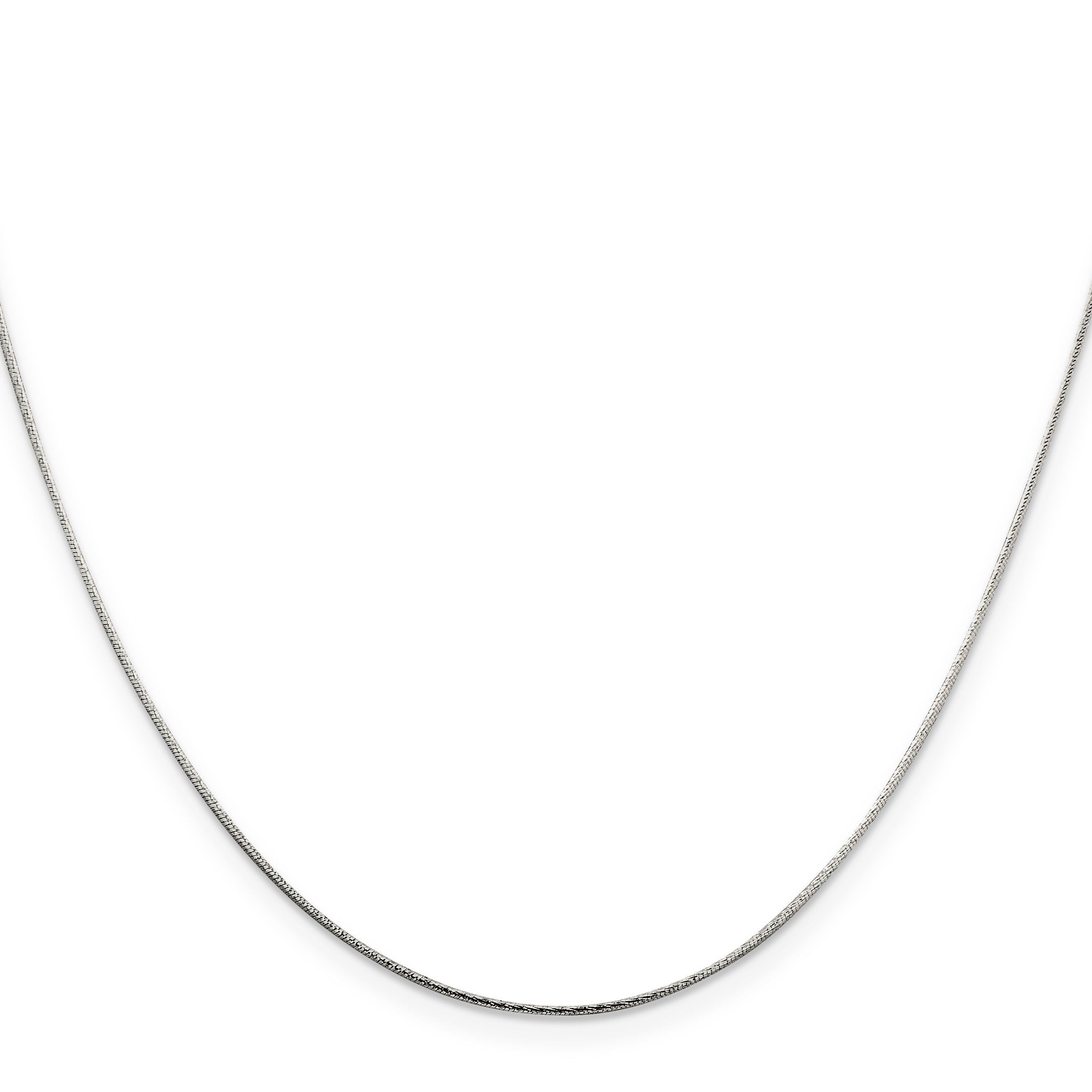 18 Inch Sterling Silver .85mm Diamond-Cut Snake Chain