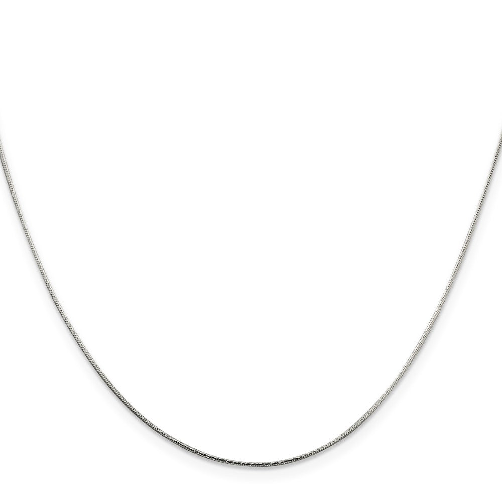 18 Inch Sterling Silver .85mm Diamond-Cut Snake Chain Necklace