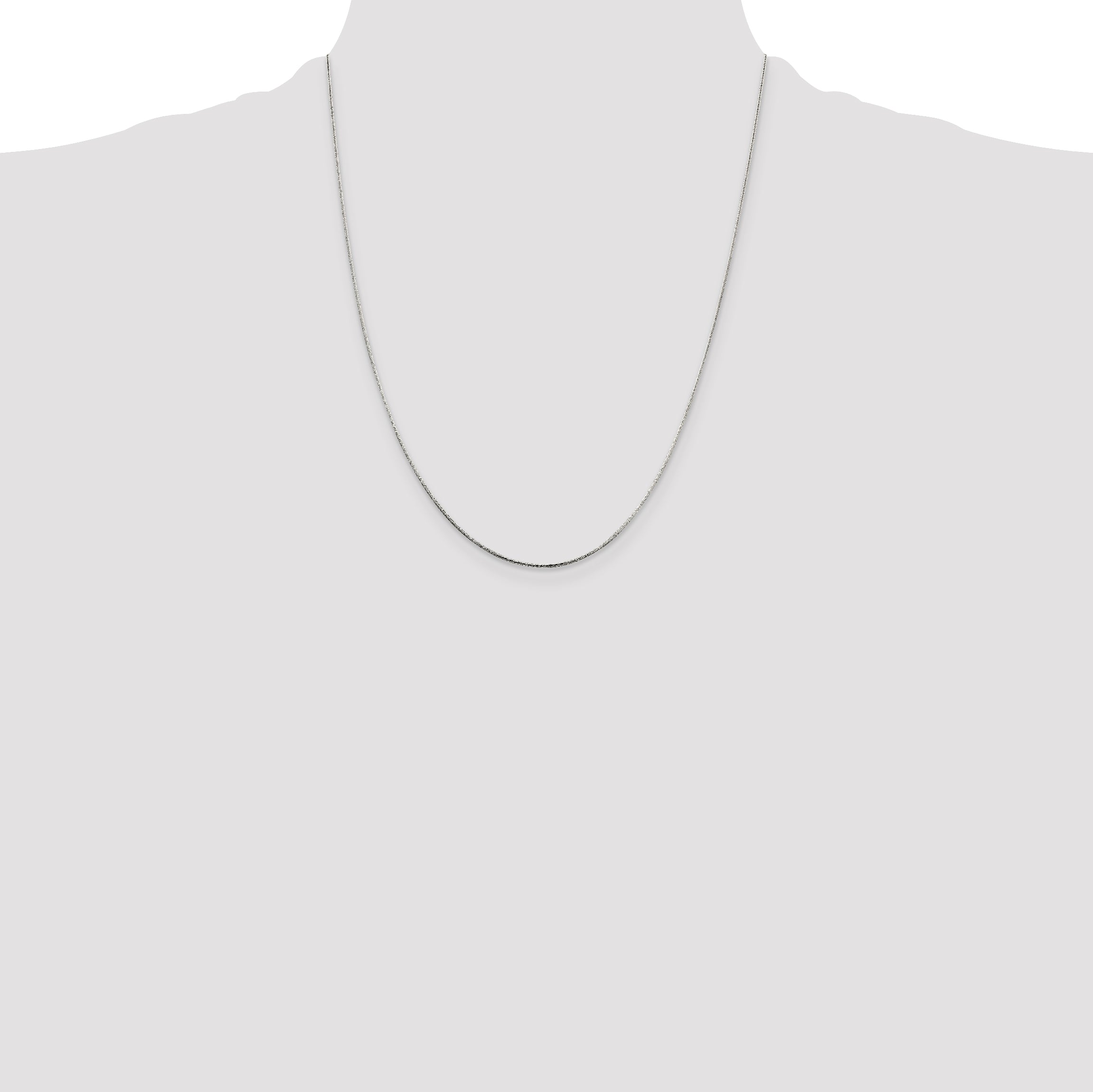 22 Inch Sterling Silver .85mm Diamond-Cut Snake Chain