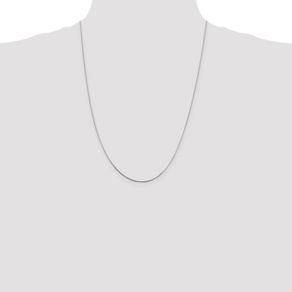 24 Inch Sterling Silver .85mm Diamond-Cut Snake Chain