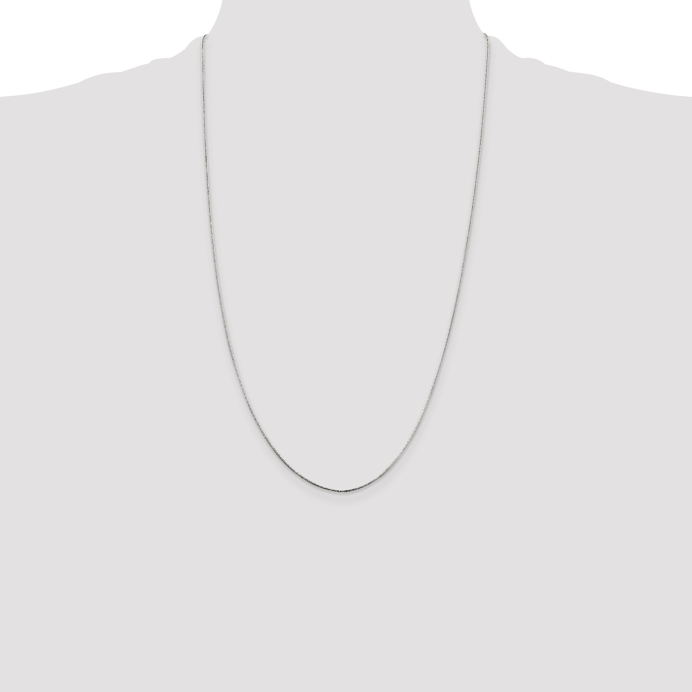 26 Inch Sterling Silver .85mm Diamond-Cut Snake Chain
