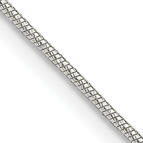 16 Inch Sterling Silver .85mm Diamond-Cut Snake Chain