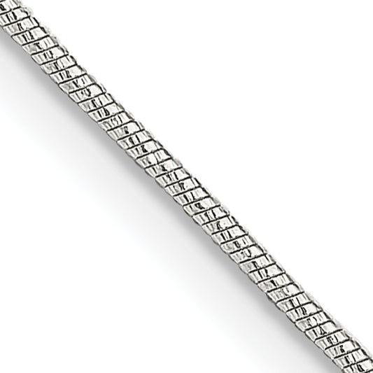 24 Inch Sterling Silver .85mm Diamond-Cut Snake Chain