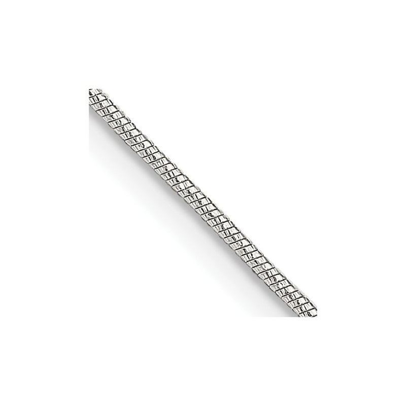 30 Inch Sterling Silver .85mm Diamond-Cut Snake Chain Necklace