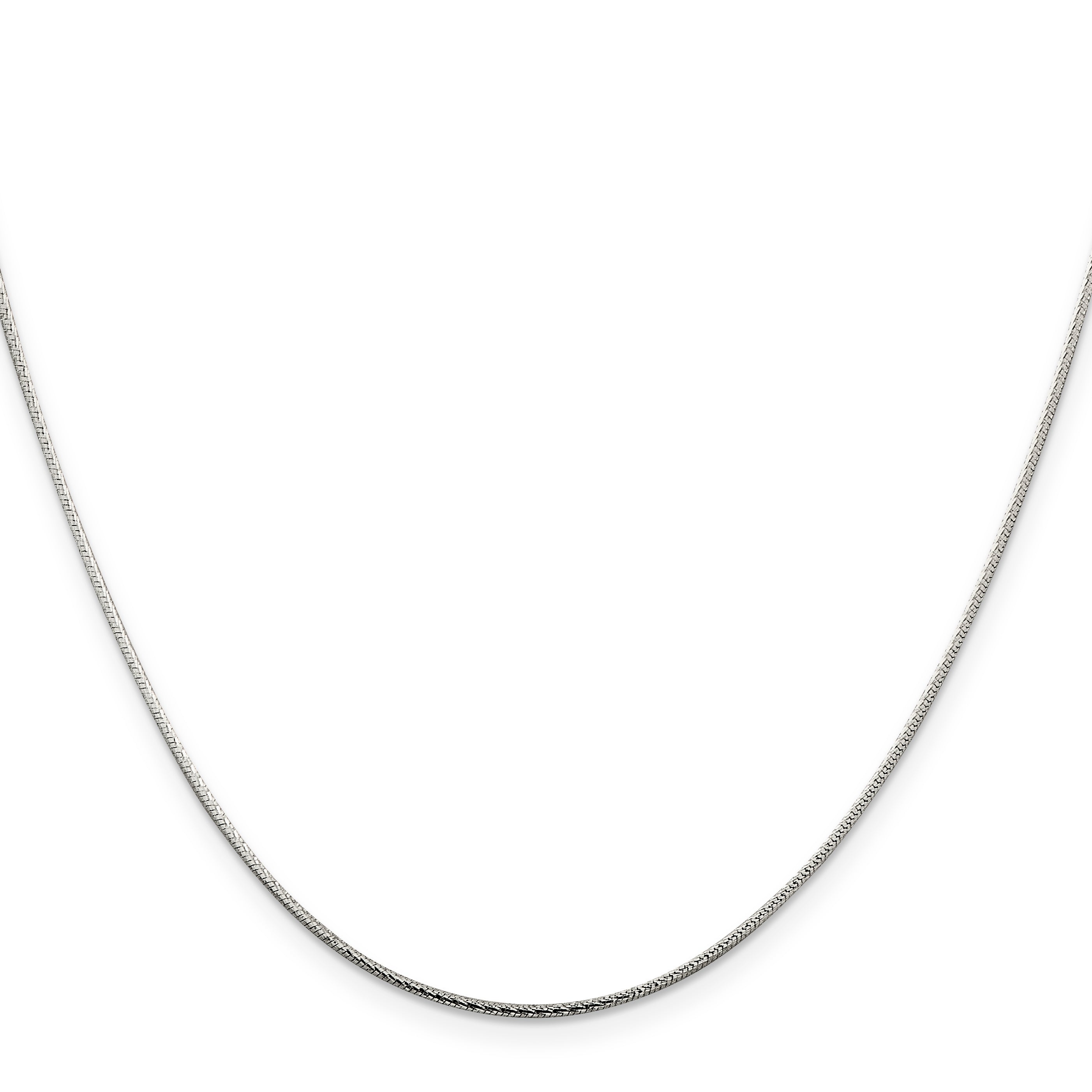 16 Inch Sterling Silver 1.25mm Diamond-Cut Snake Chain