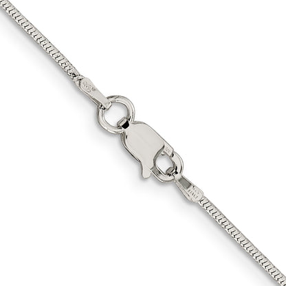 30 Inch Sterling Silver 1.25mm Diamond-Cut Snake Chain