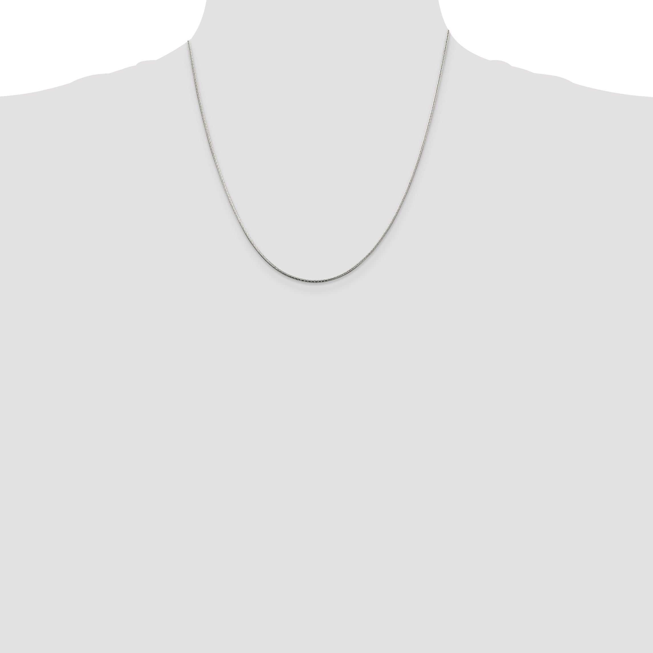 20 Inch Sterling Silver 1.25mm Diamond-Cut Snake Chain
