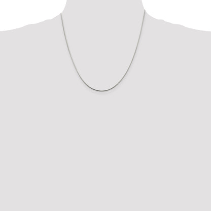 20 Inch Sterling Silver 1.25mm Diamond-Cut Snake Chain