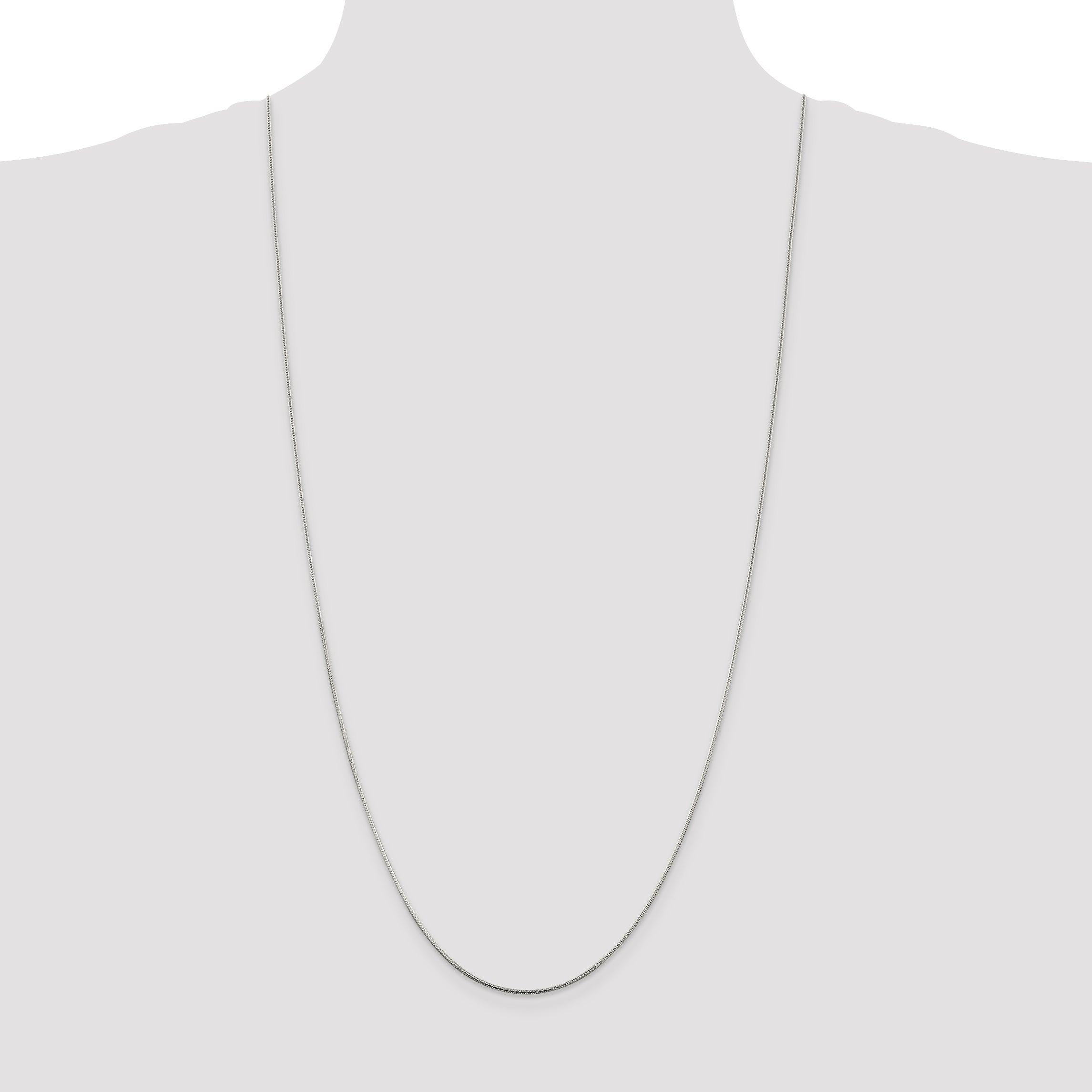 30 Inch Sterling Silver 1.25mm Diamond-Cut Snake Chain