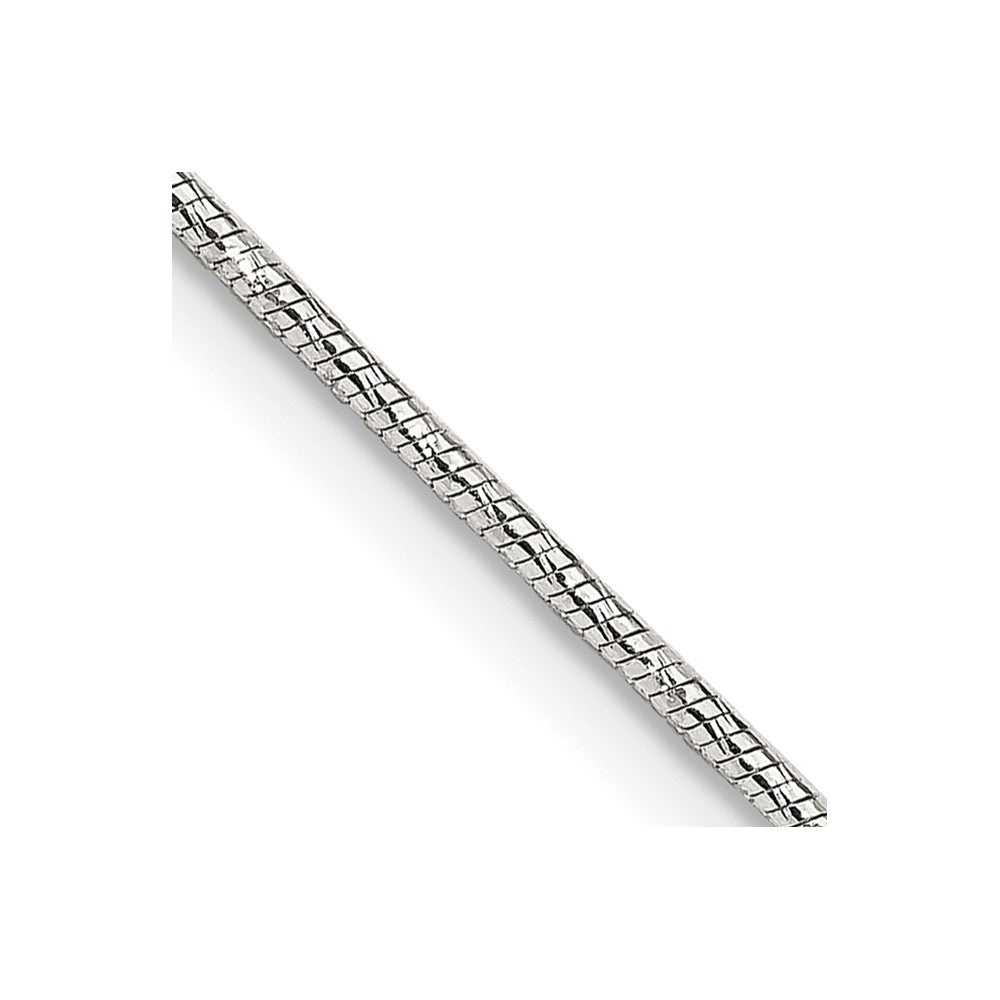30 Inch Sterling Silver 1.25mm Diamond-Cut Snake Chain Necklace