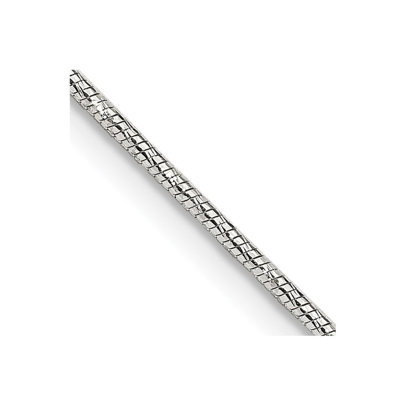 30 Inch Sterling Silver 1.25mm Diamond-Cut Snake Chain Necklace