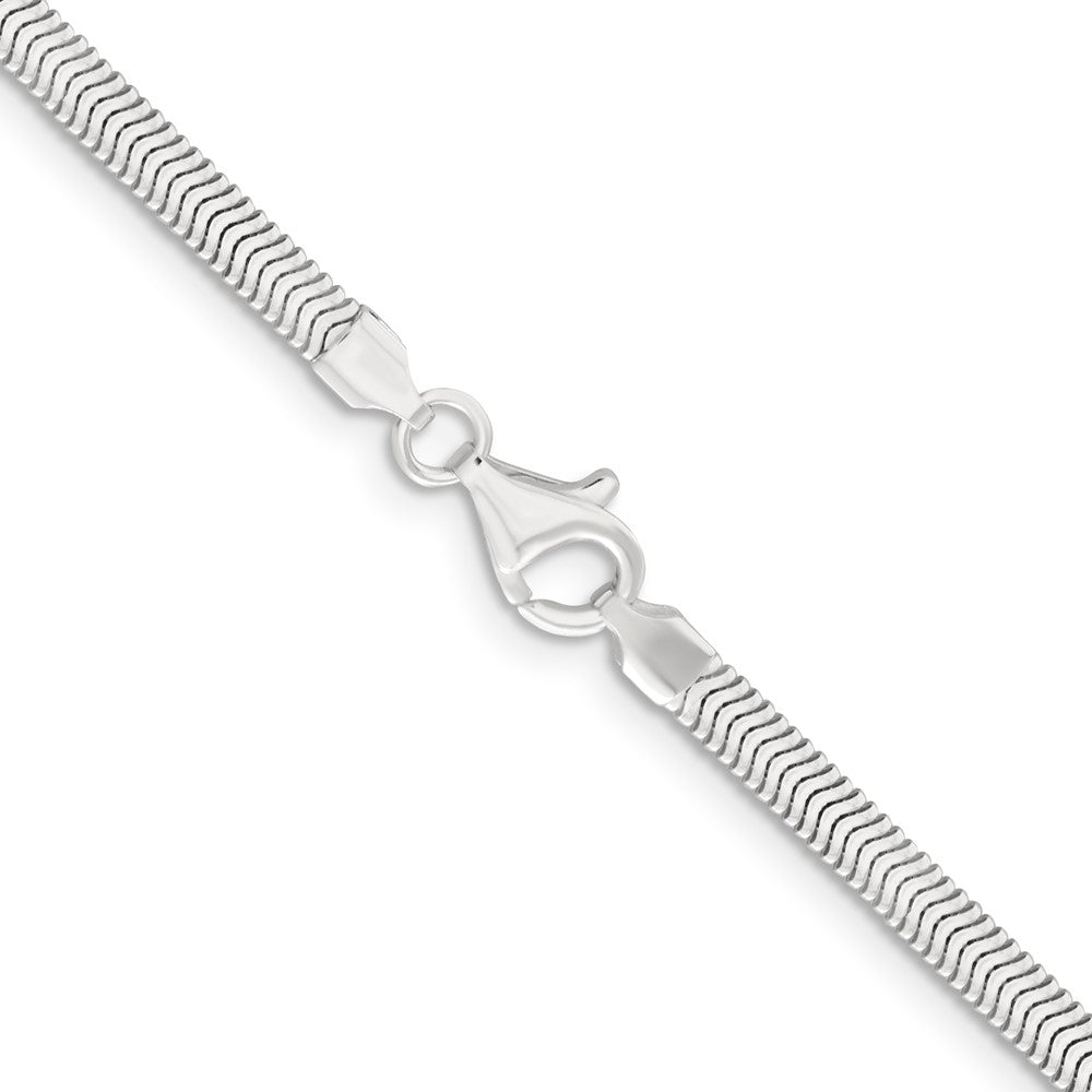 Sterling Silver 3.3mm Flat Oval Snake Chain Necklace
