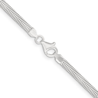 30 Inch Sterling Silver 3.3mm Flat Oval Snake Chain