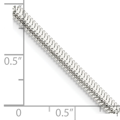 30 Inch Sterling Silver 3.3mm Flat Oval Snake Chain