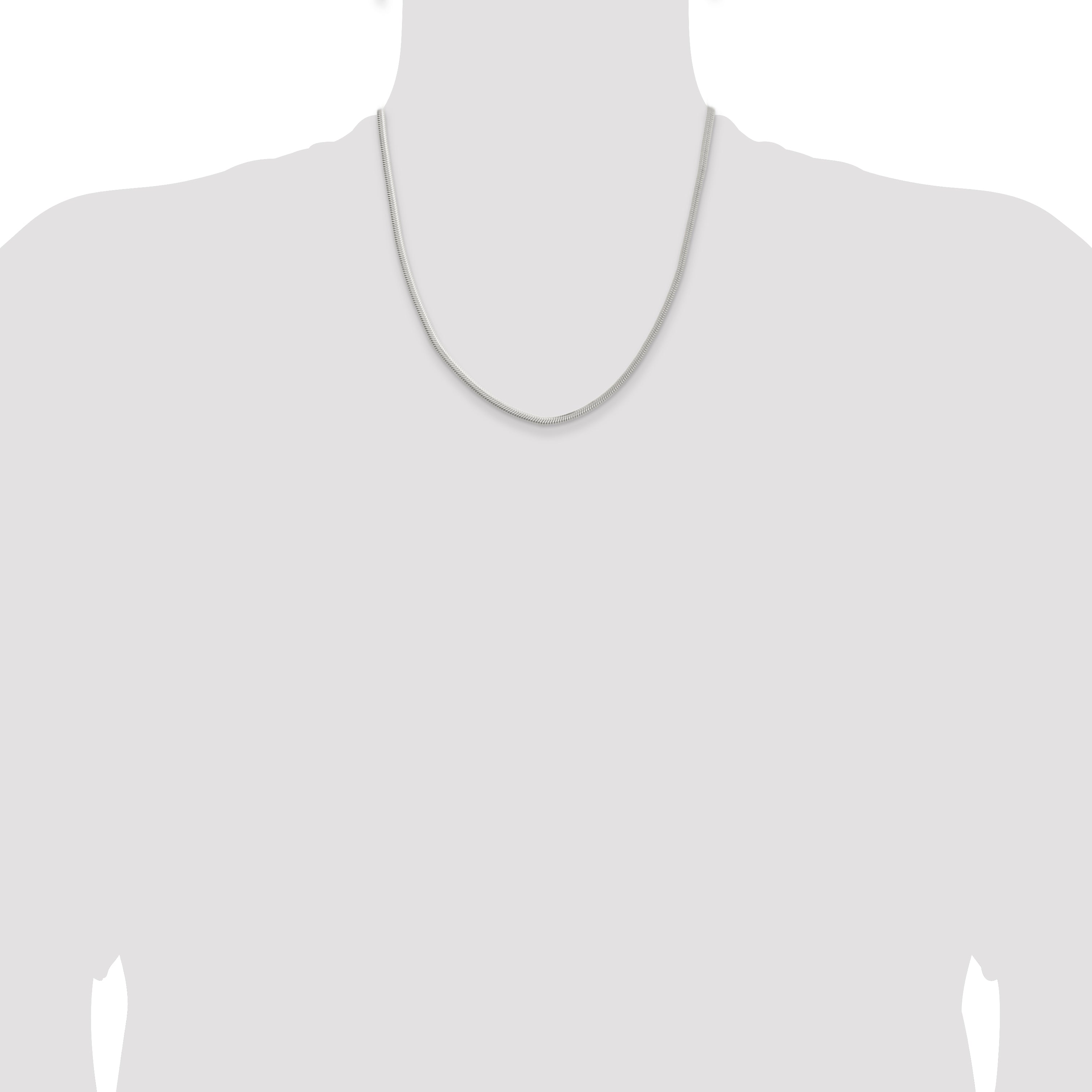 20 Inch Sterling Silver 3.3mm Flat Oval Snake Chain