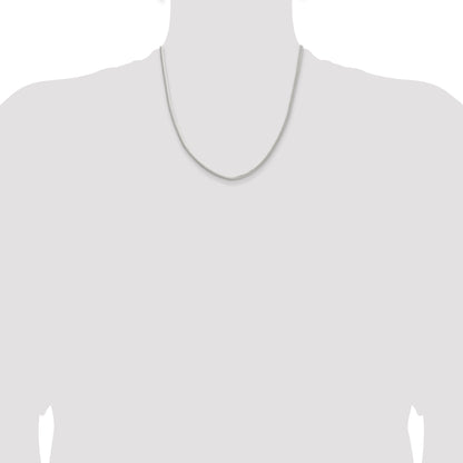 20 Inch Sterling Silver 3.3mm Flat Oval Snake Chain