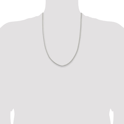 24 Inch Sterling Silver 3.3mm Flat Oval Snake Chain