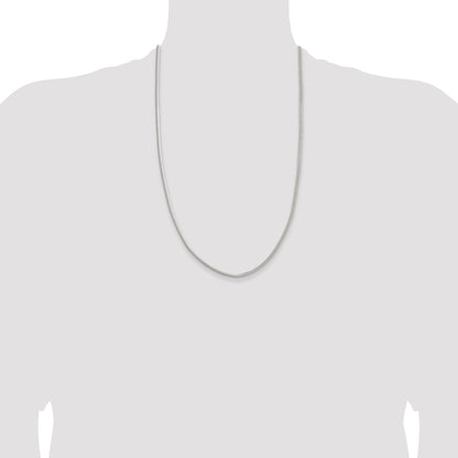 26 Inch Sterling Silver 3.3mm Flat Oval Snake Chain