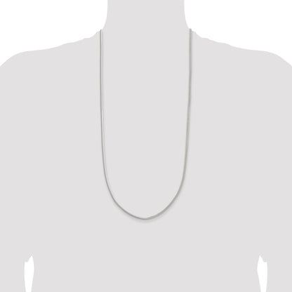 30 Inch Sterling Silver 3.3mm Flat Oval Snake Chain