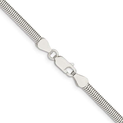 20 Inch Sterling Silver 3.5mm 6-Sided Oval Snake Chain