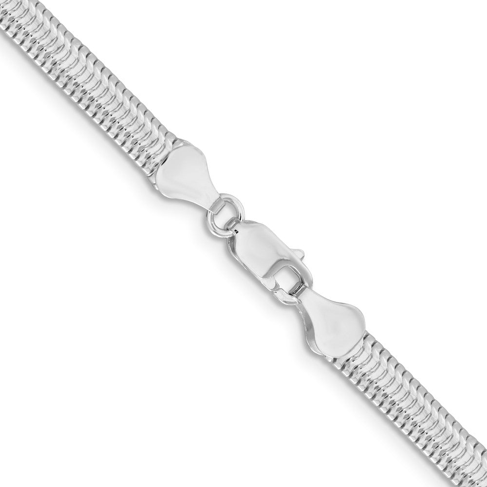 30 Inch Sterling Silver 5mm 6-Sided Oval Snake Chain Necklace