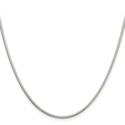 22 Inch Sterling Silver 2mm Diamond-Cut Snake Chain