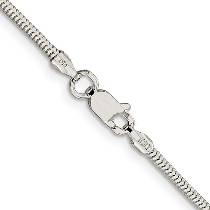 24 Inch Sterling Silver 2mm Diamond-Cut Snake Chain