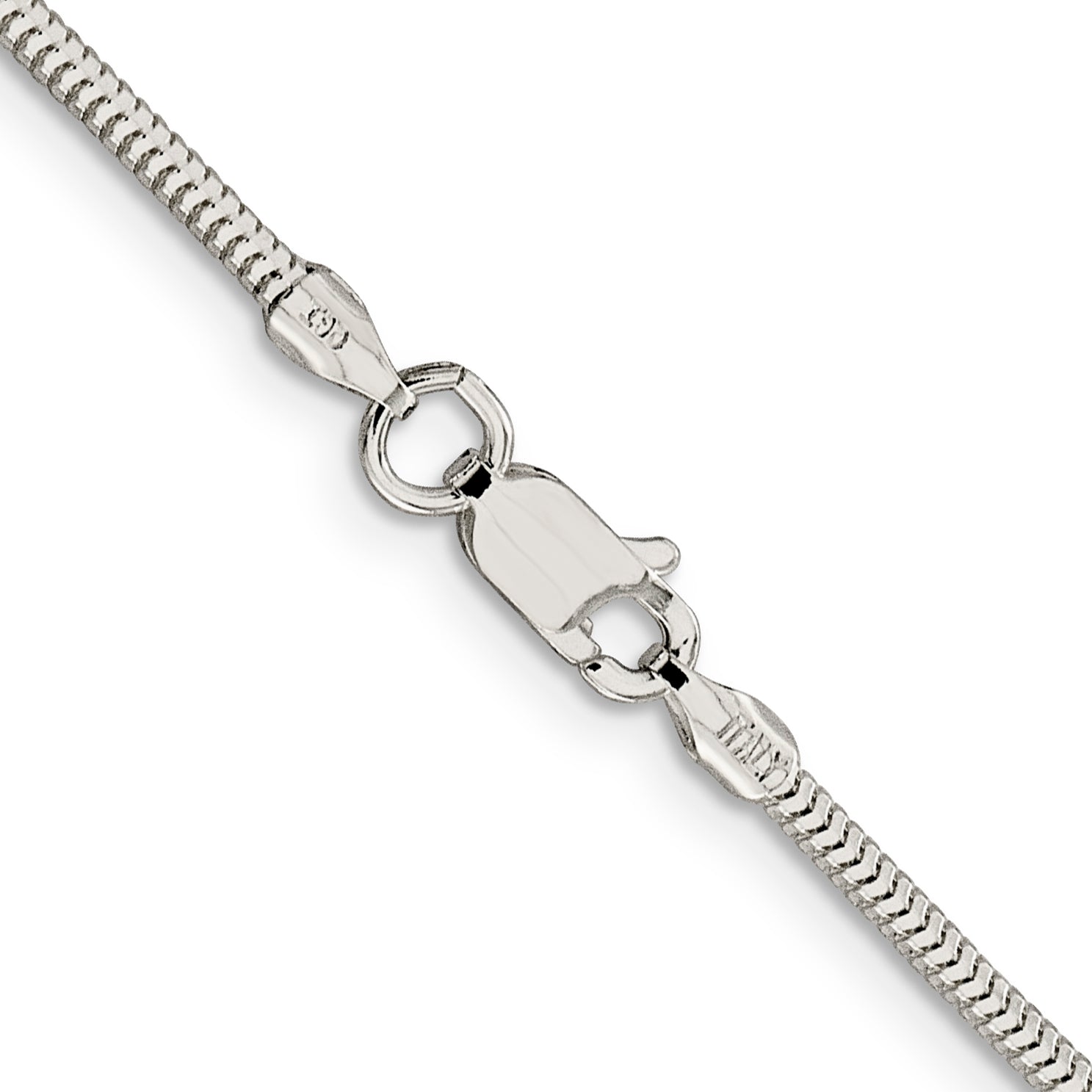 22 Inch Sterling Silver 2mm Diamond-Cut Snake Chain
