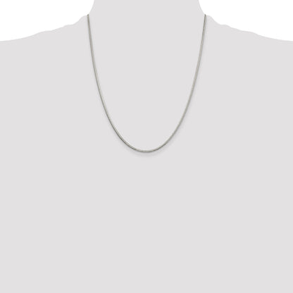 22 Inch Sterling Silver 2mm Diamond-Cut Snake Chain
