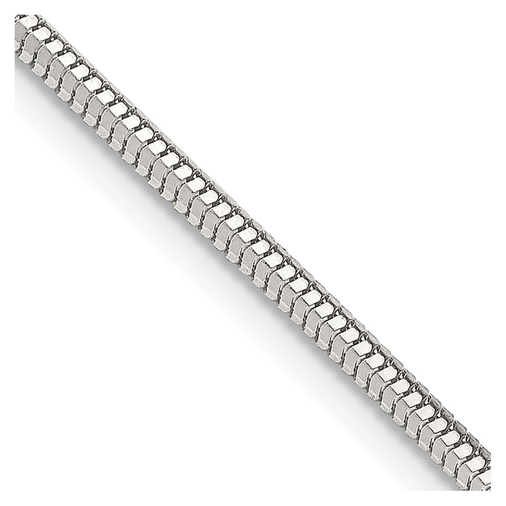 20 Inch Sterling Silver 2mm Diamond-Cut Snake Chain Necklace