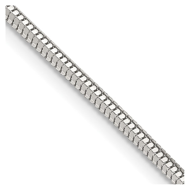 24 Inch Sterling Silver 2mm Diamond-Cut Snake Chain Necklace