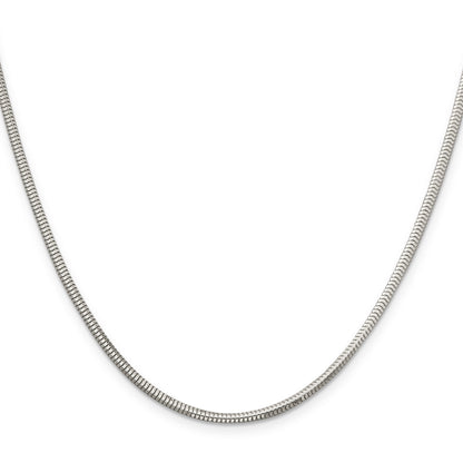 20 Inch Sterling Silver 2.5mm Diamond-Cut Snake Chain