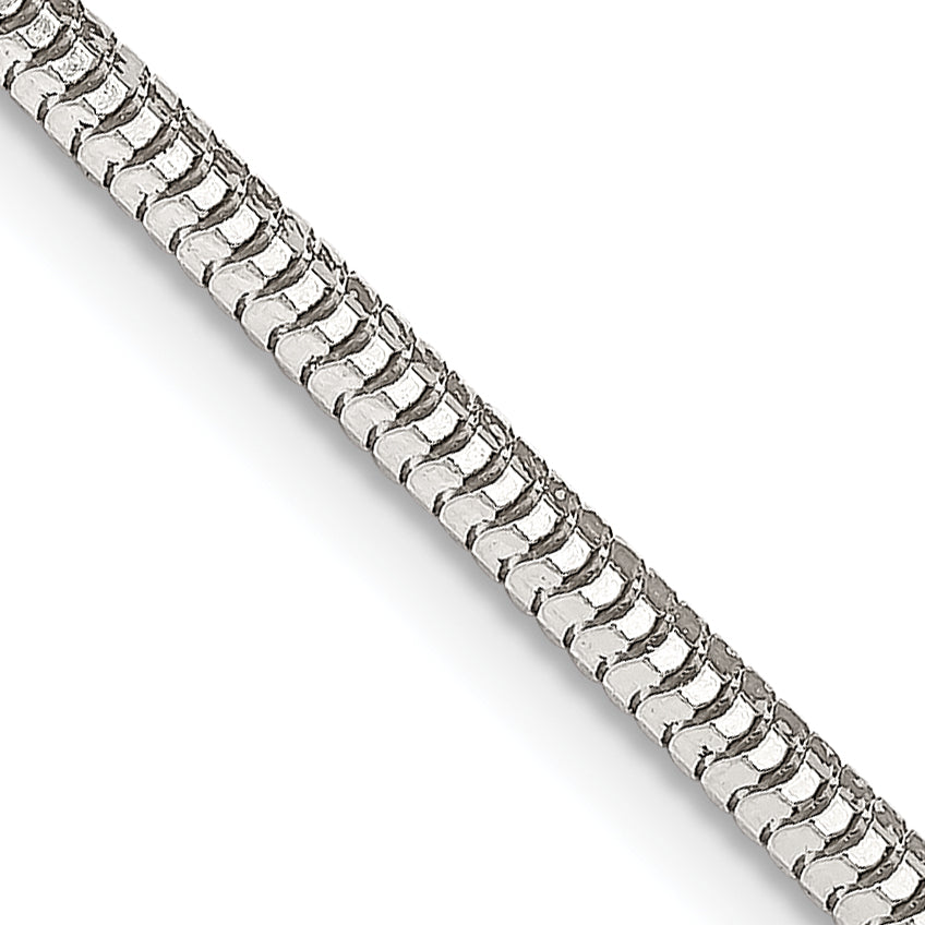 20 Inch Sterling Silver 2.5mm Diamond-Cut Snake Chain