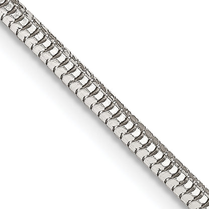 20 Inch Sterling Silver 2.5mm Diamond-Cut Snake Chain