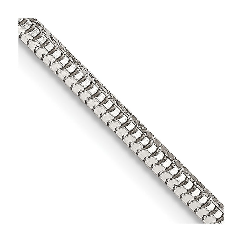 18 Inch Sterling Silver 2.5mm Diamond-Cut Snake Chain Necklace