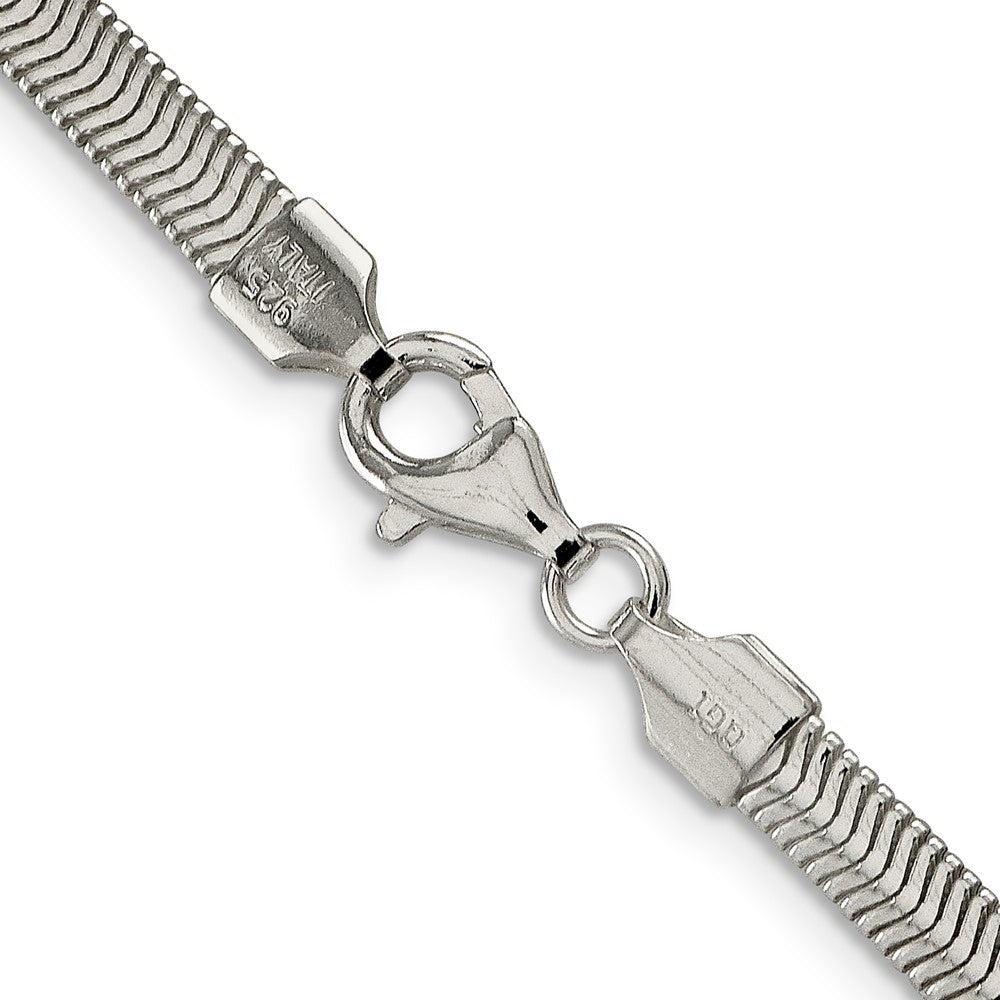 20 Inch Sterling Silver 4.2mm Flat Oval Snake Chain Necklace