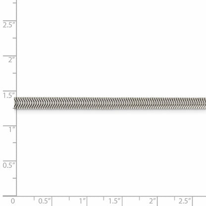 26 Inch Sterling Silver 4.2mm Flat Oval Snake Chain Necklace
